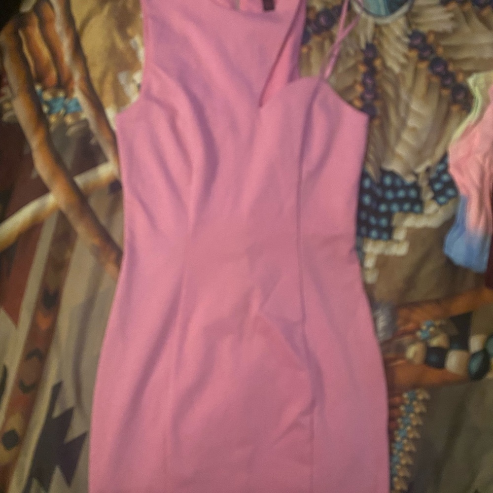 Material Girl One Shoulder Pink Dress - Picture 2 of 3
